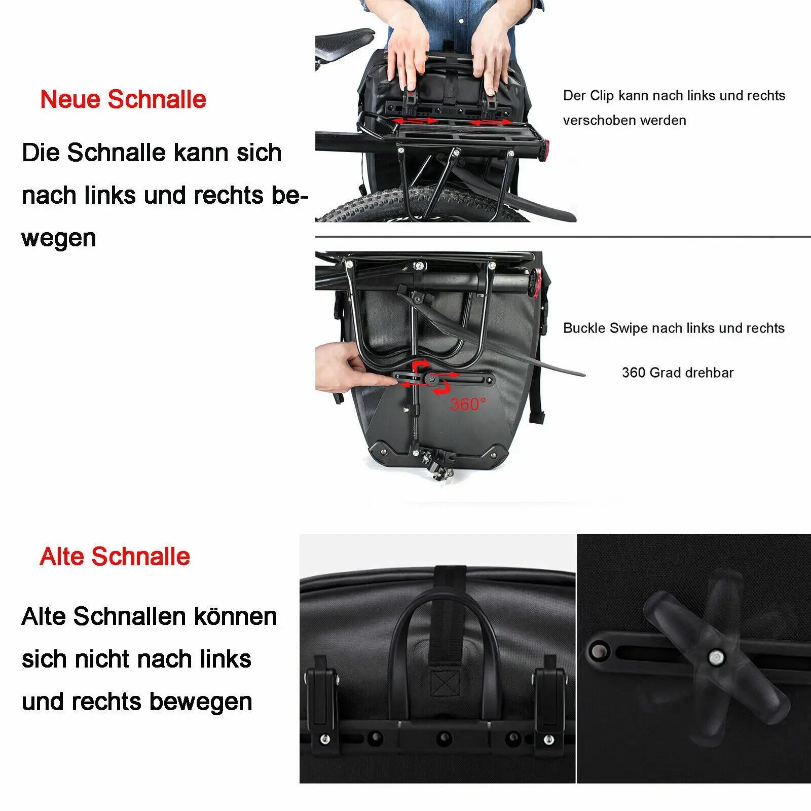 Lot de 2 sacoches de porte-bagages 27L imperméables gauche + droite 6/8
