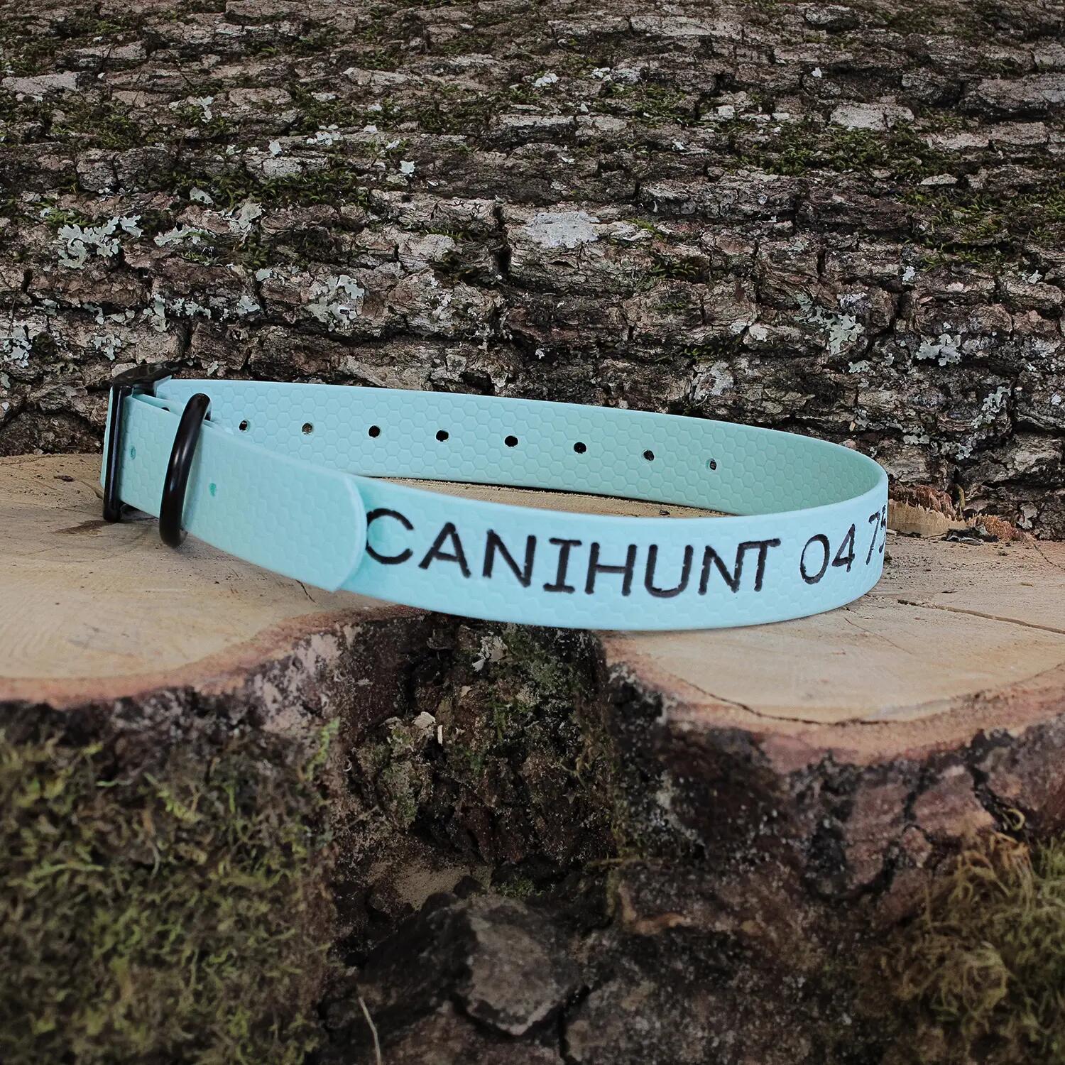 COLLIER CHIEN CANIHUNT MADE IN FRANCE HEXA 25mm ABRICOT 3/5