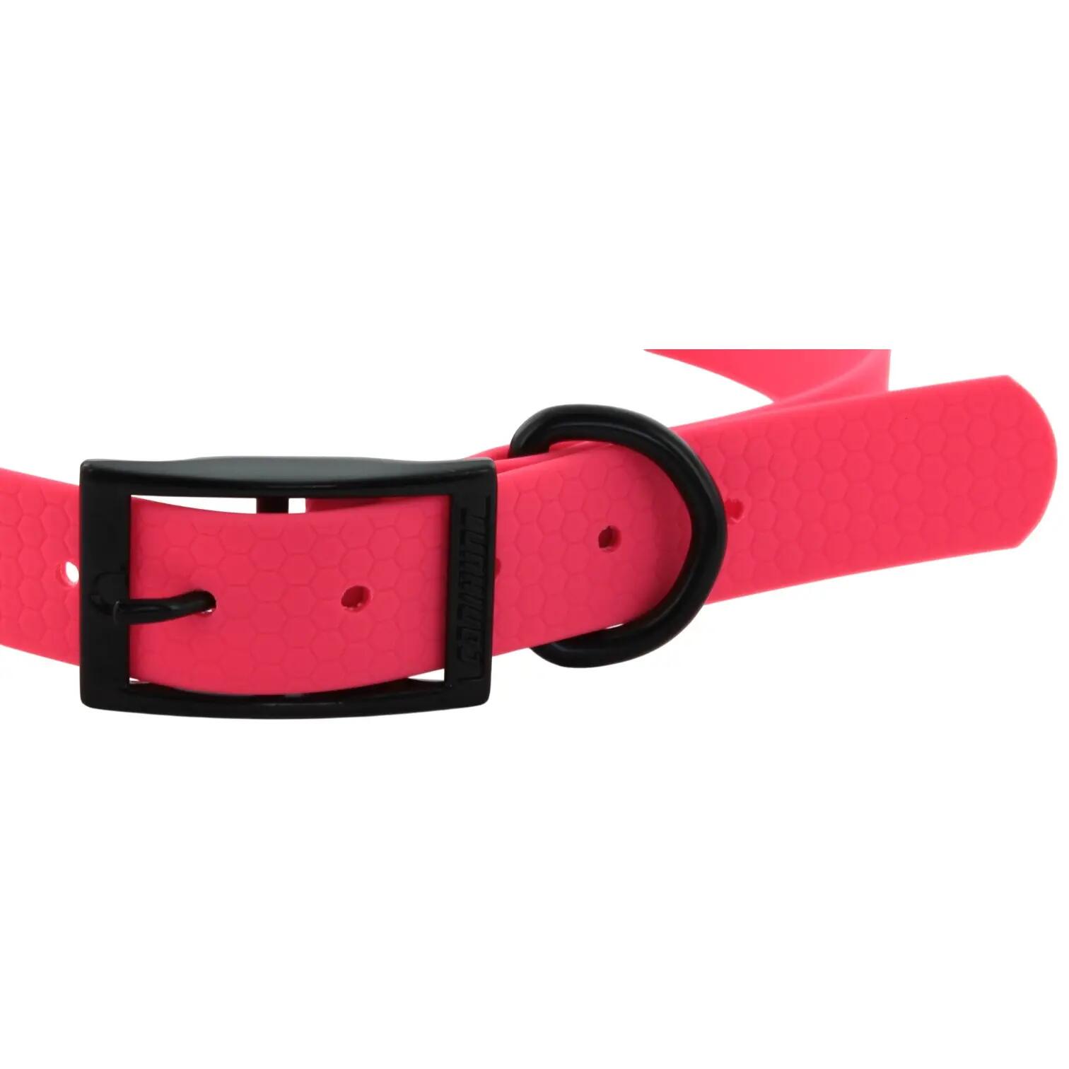 COLLIER CHIEN CANIHUNT MADE IN FRANCE HEXA 25mm ROSE 2/5