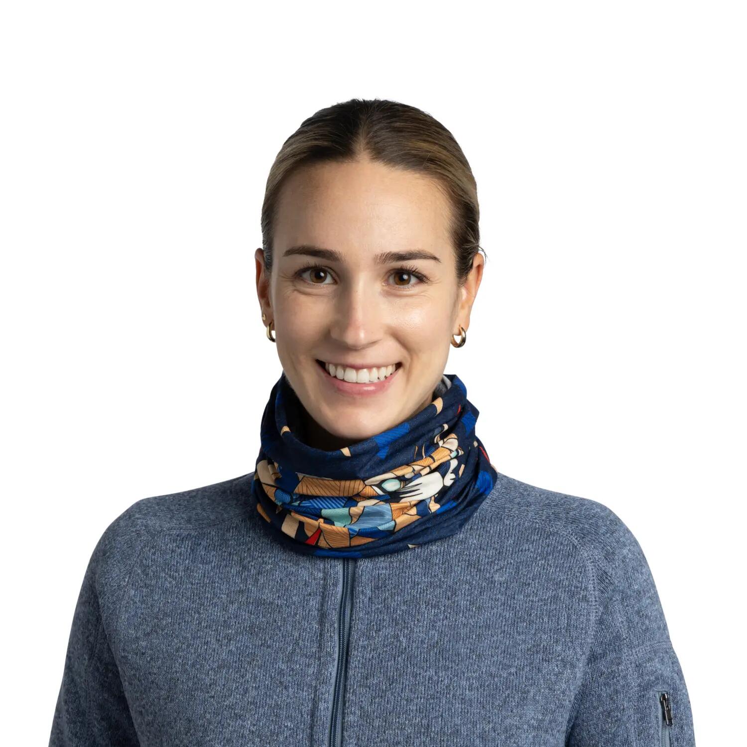 Tour de cou Original EcoStretch Unisex Buff Bleu foncé TAILLE UNIQUE 3/5