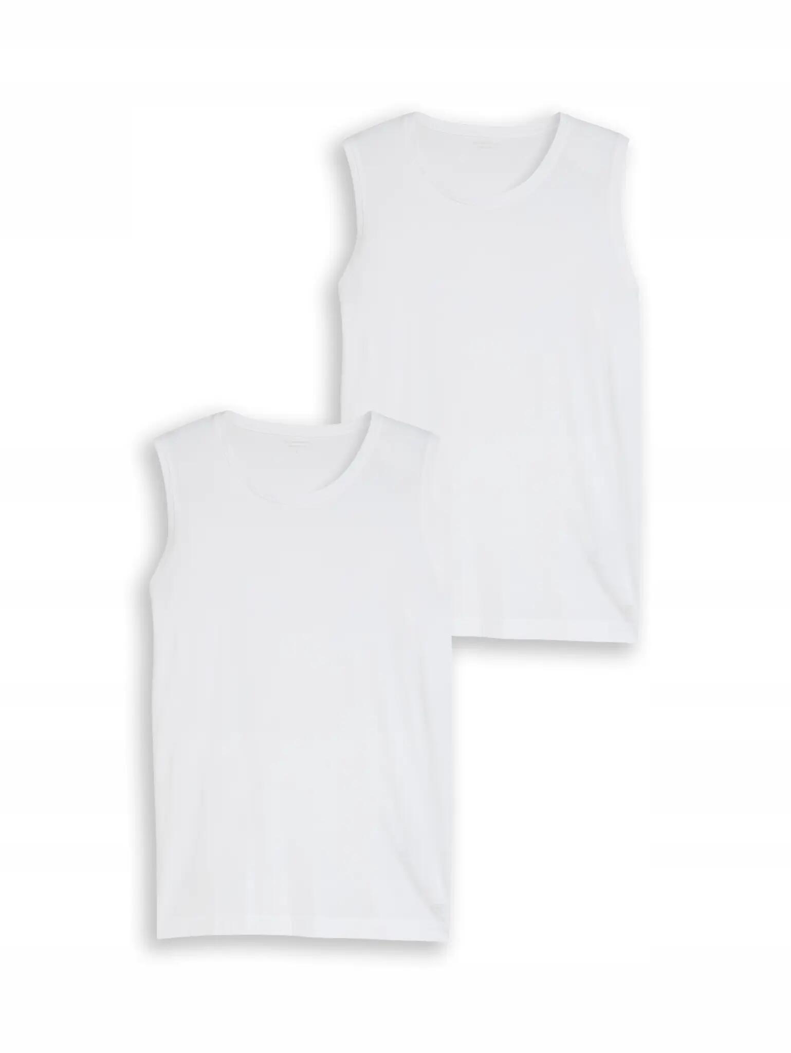 KOSZULKA KOMPLET 2 SZT T-SHIRT BEZ RĘKAWÓW MĘSKI TOM TAILOR ZESTAW 2-PAK M 3/6