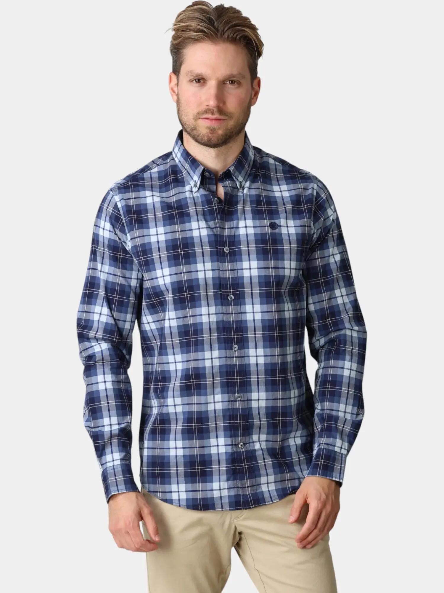 Camasa cu maneci lungi Poplin Check Shirt (Regular) barbati