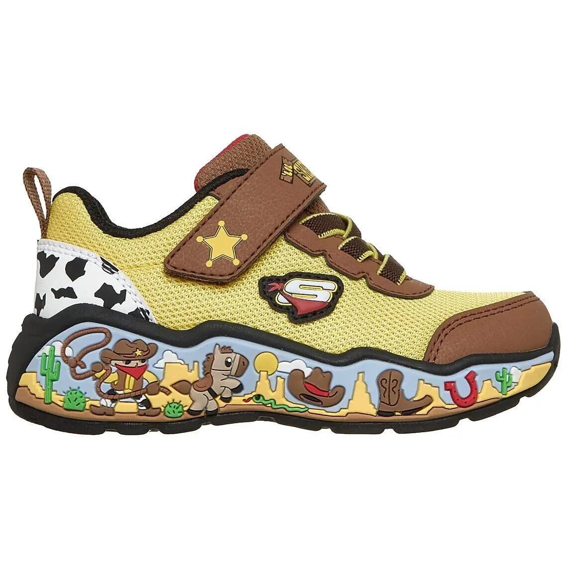 Baskets Skechers Play Scene, Marron, Enfants 3/5