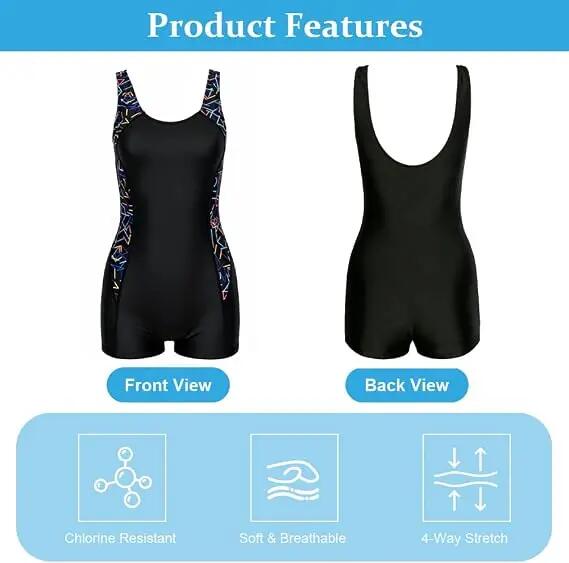 Maillot de Bain Femme Une Pieces, Gainant Ventre Plat Push Up,XL 5/6