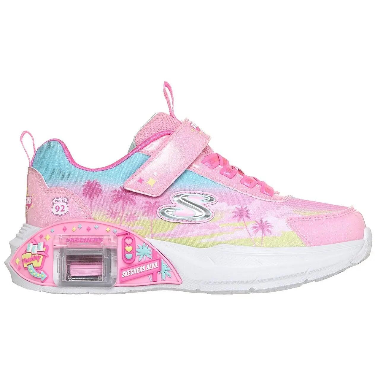 Baskets Skechers Garage Glam Racer, Rose, Enfants 3/5