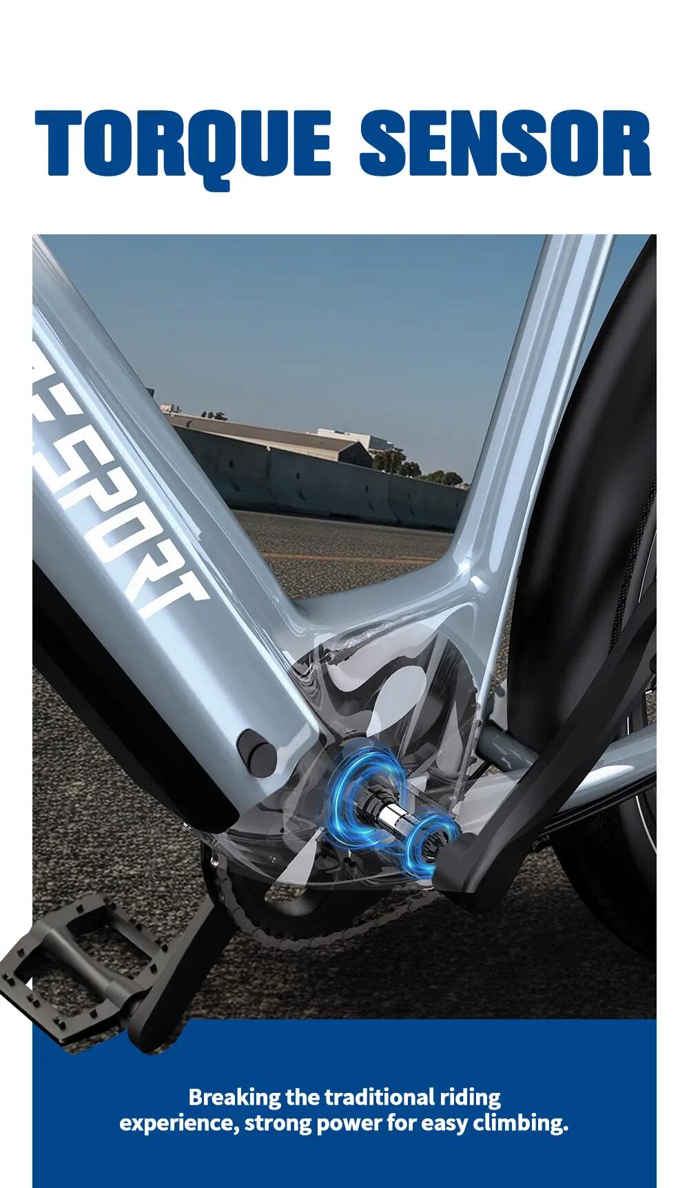 ONESPORT WT05 Bicicletta elettrica da pendolare da 27,5",36 V 18,2AH 4/6