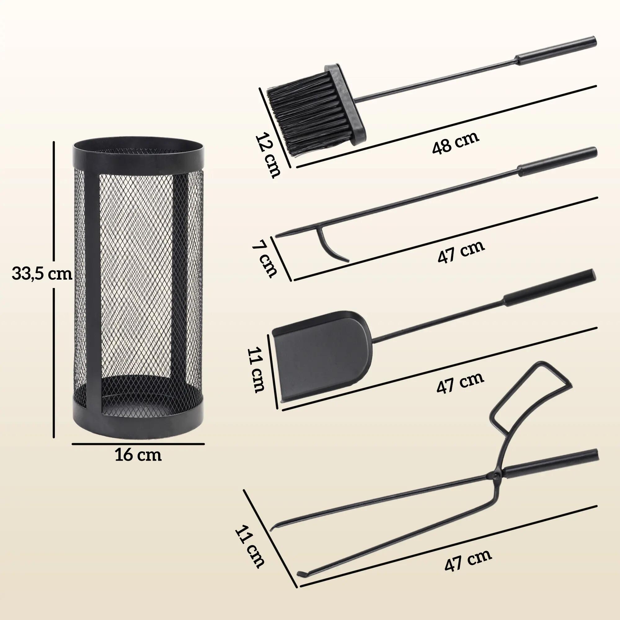 Juego de utensilios para chimenea 5 piezas 3/3