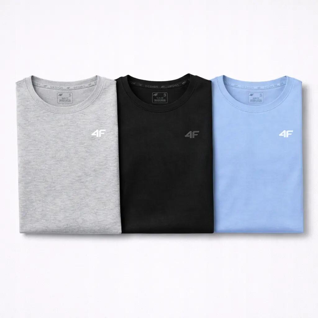 T-SHIRT DAMSKI 4F KOSZULKA SPORTOWA ZESTAW KOMPLET 3 SZTUKI XS F3306 SS26 1/5