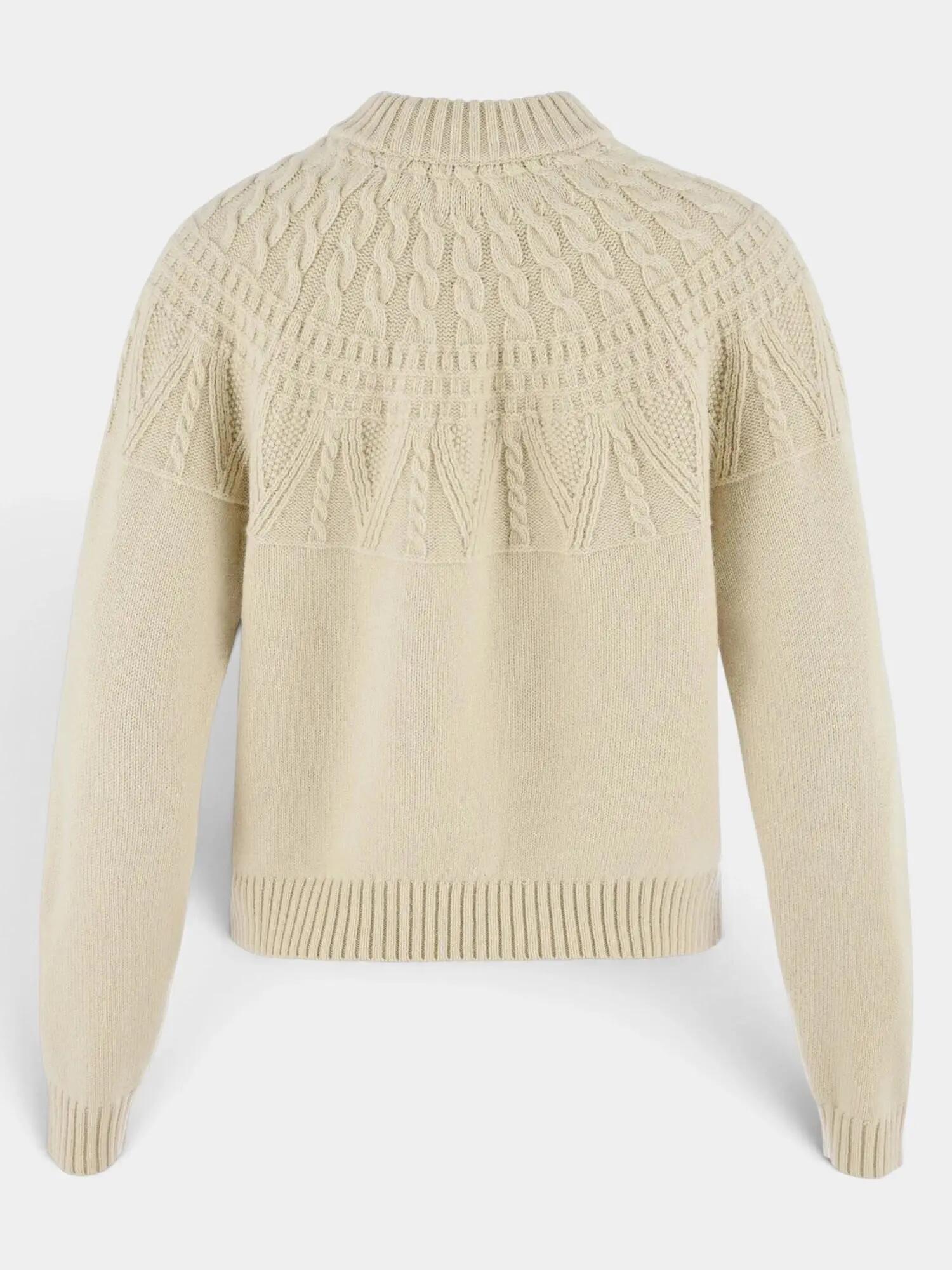 Dámský Pletený Svetr Övik Solid Jacquard W 2/3