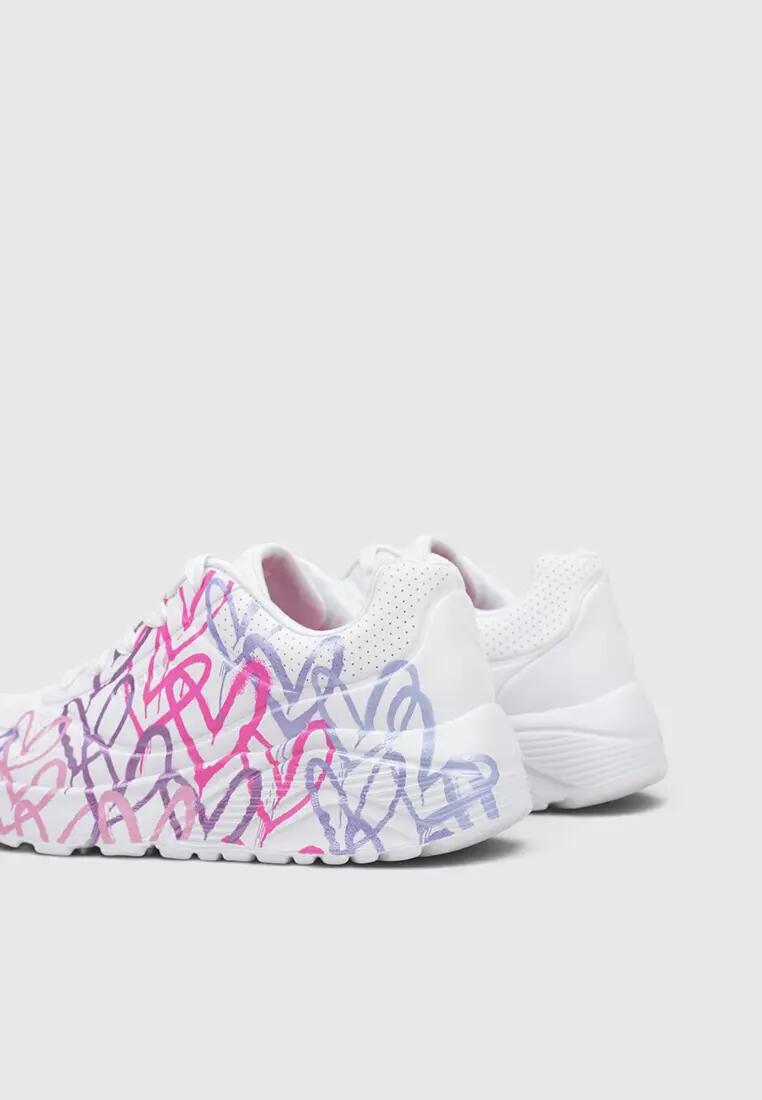 Chaussure de randonnée Baskets Enfants Skechers JGOLDCROWN: UNO LITE Blan 4/4