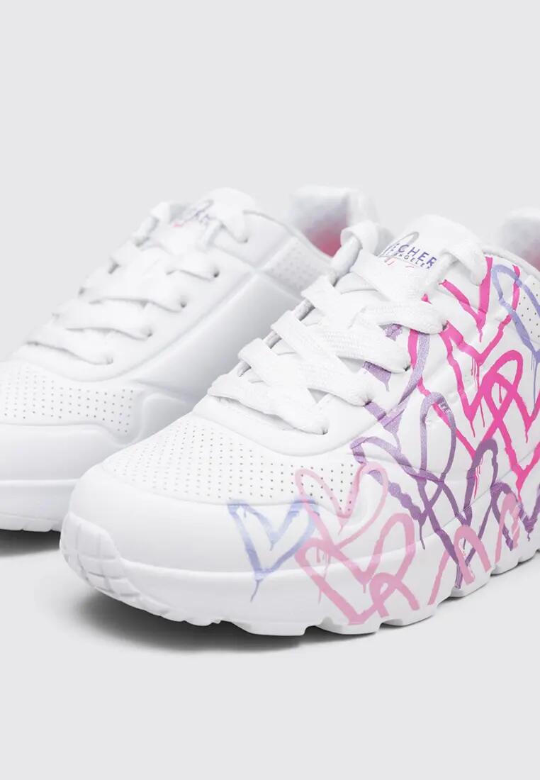 Chaussure de randonnée Baskets Enfants Skechers JGOLDCROWN: UNO LITE Blan 3/4
