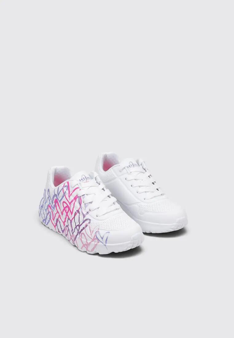 Chaussure de randonnée Baskets Enfants Skechers JGOLDCROWN: UNO LITE Blan 2/4