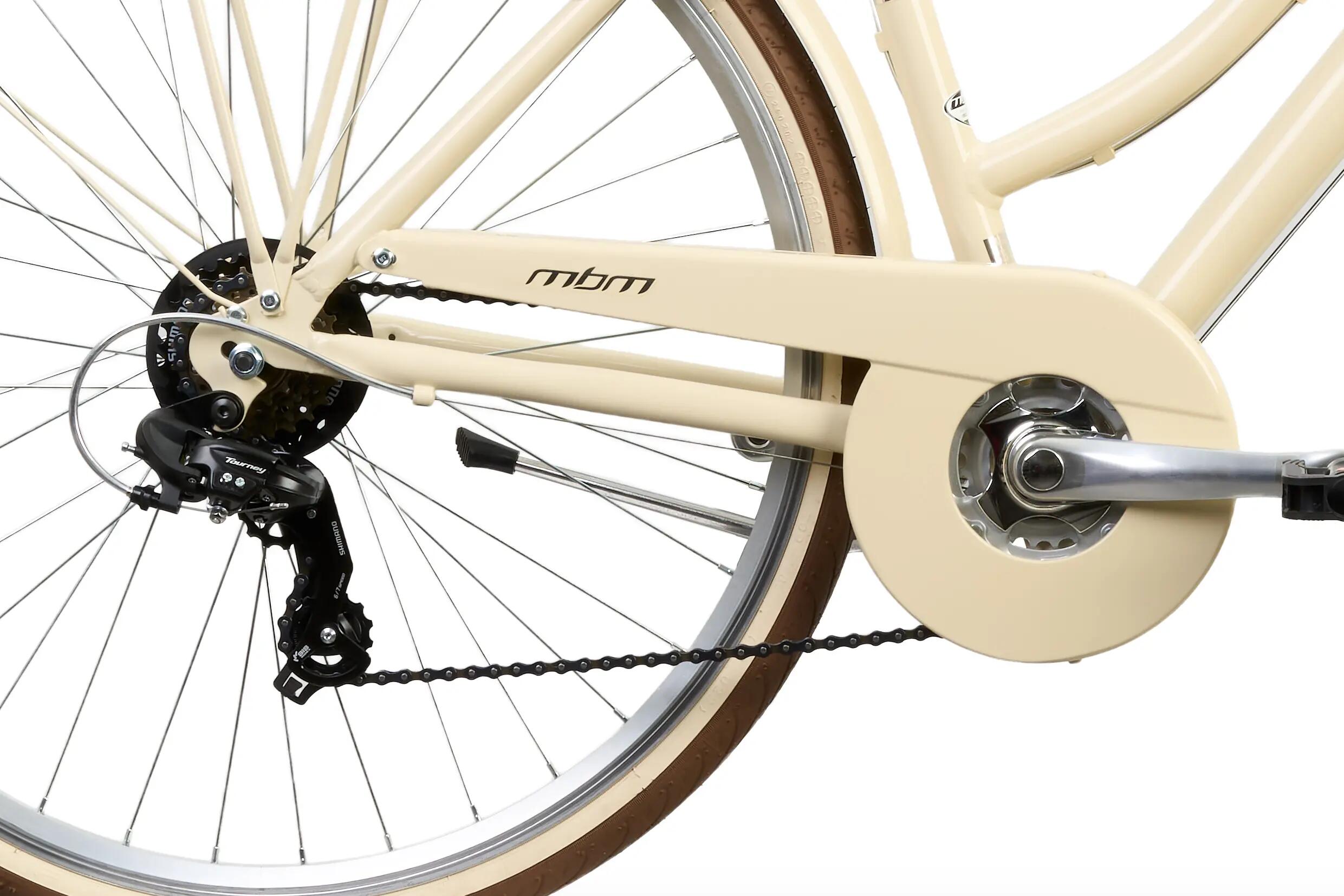 Rower Miejski BOULEVARD 28" Aluminiowa Rama 18 Biegów Shimano Kremowy 4/6