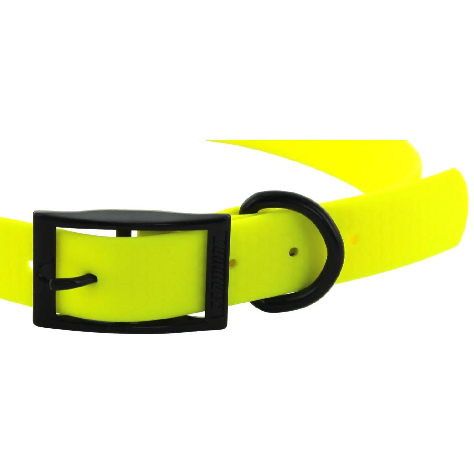 COLLIER CHIEN CANIHUNT MADE IN FRANCE HEXA 25mm JAUNE 2/5