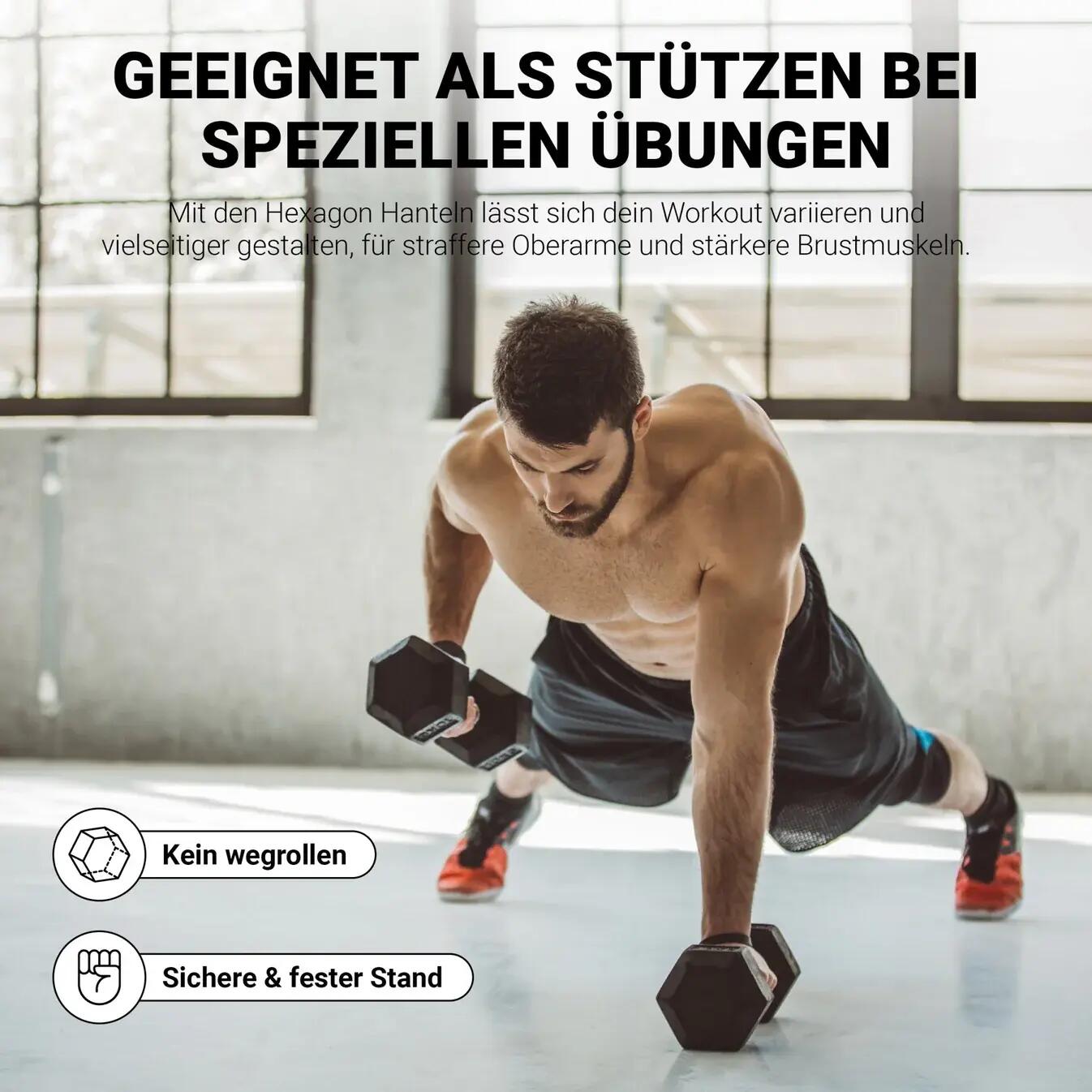 Premium zeshoekige halters – Set van 2 5/7