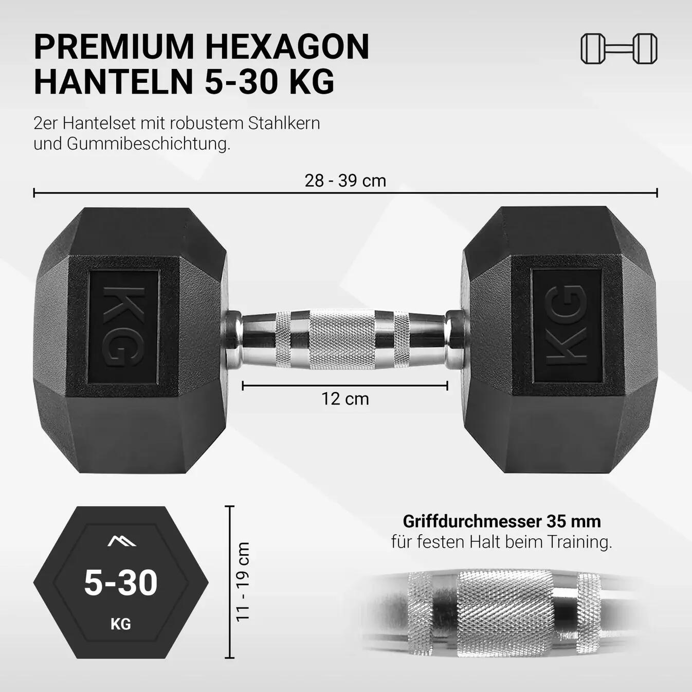 Premium zeshoekige halters – Set van 2 2/7
