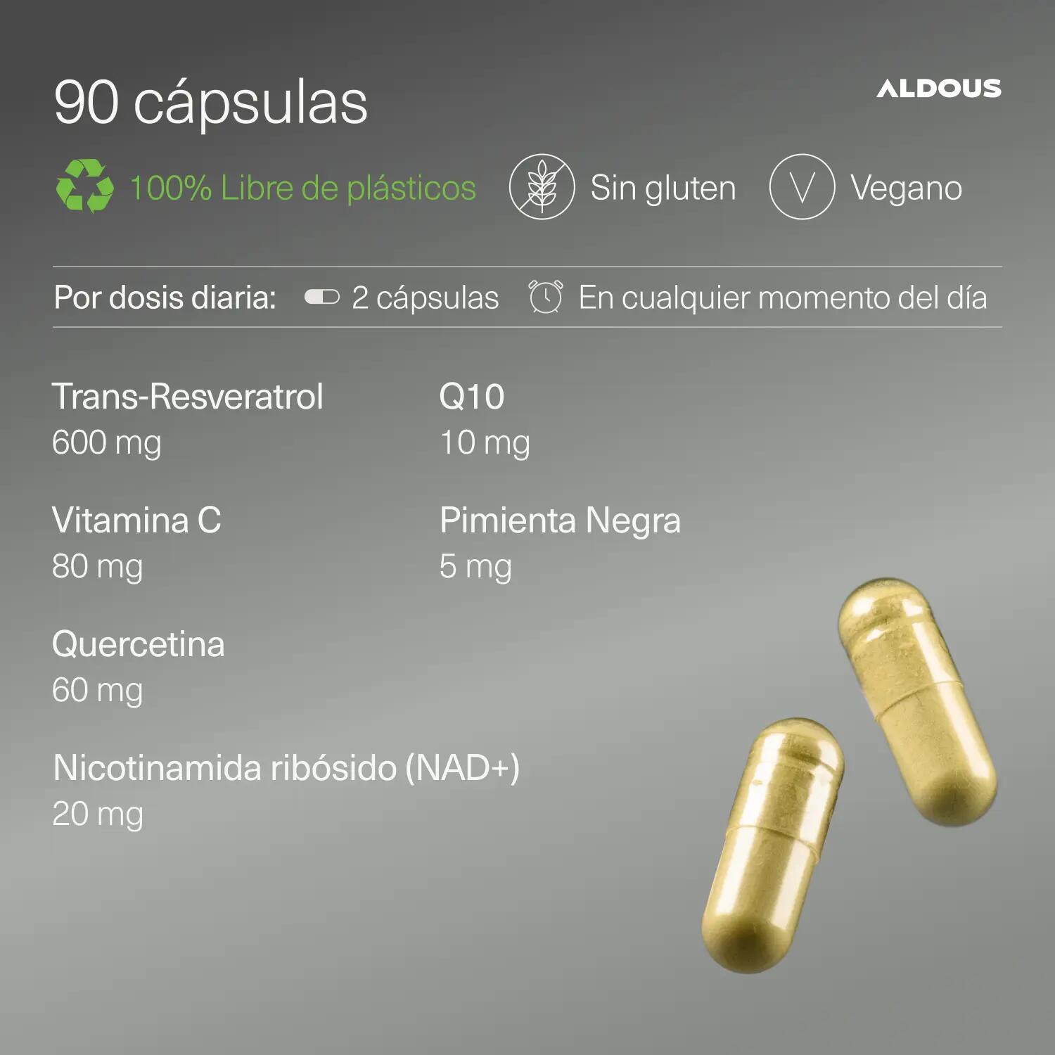 Resvératrol 600 mg - 90 Gélules - Peau, Énergie et Bien-être 3/5