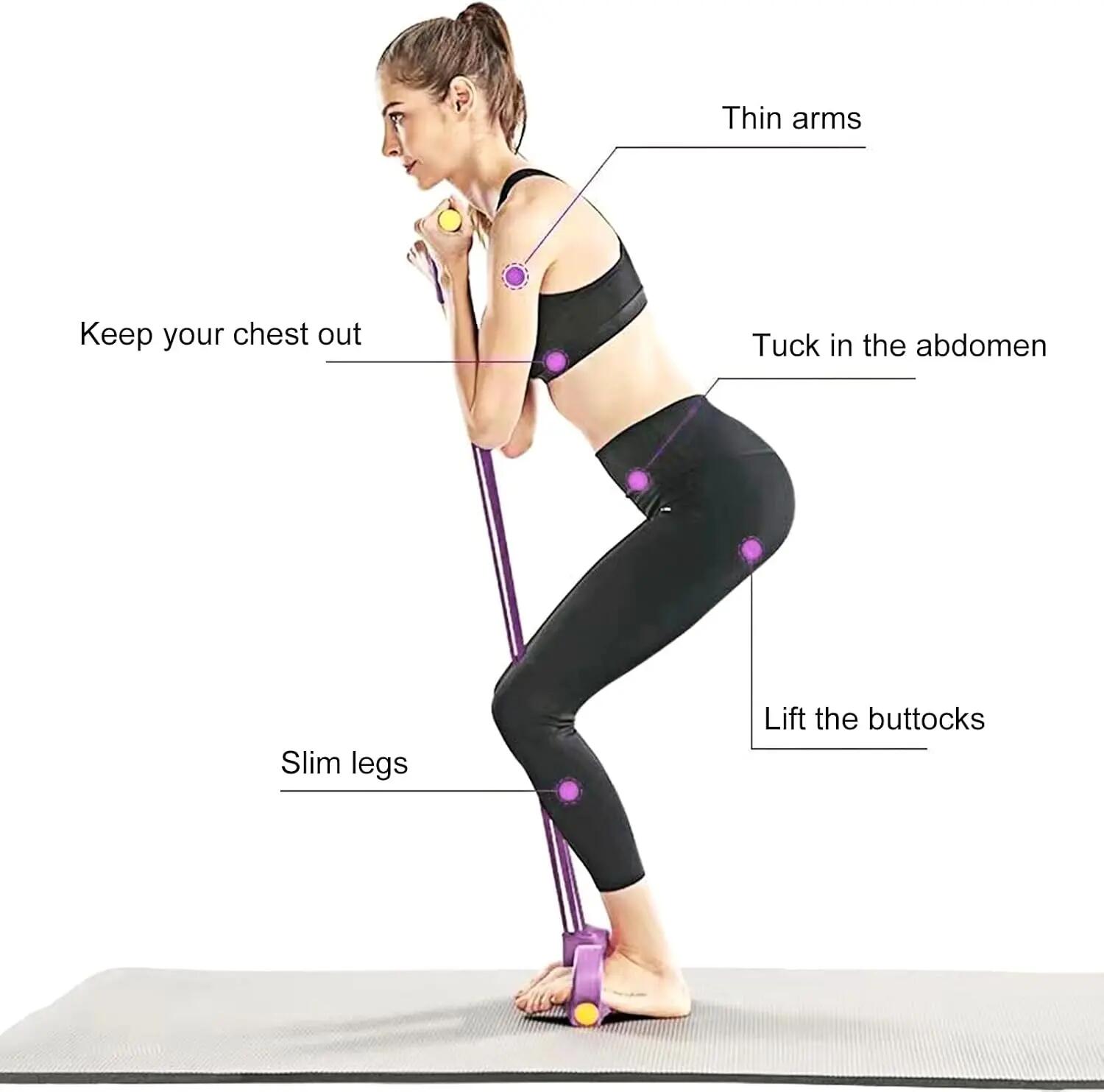 Bande de Résistance Musculation 6 Tubes avec Pédale – Élastique Sport Maison Fit 5/5