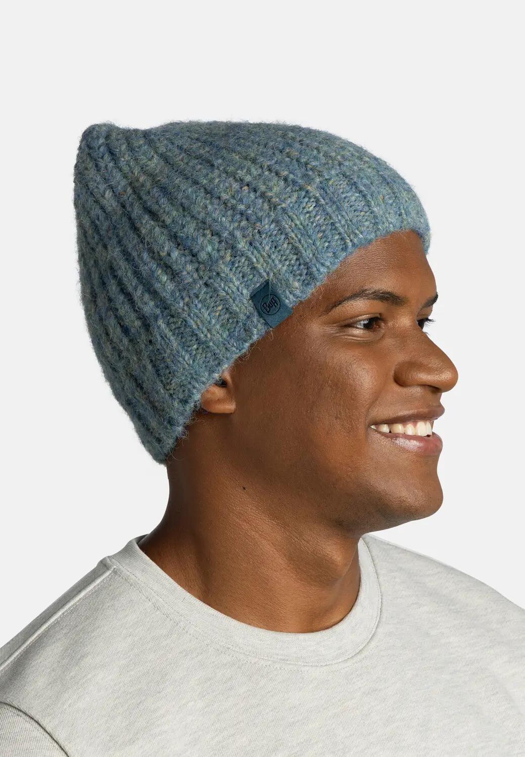 Bonnet Knitted & Fleece Band Femme Buff Bleu TAILLE UNIQUE 4/5