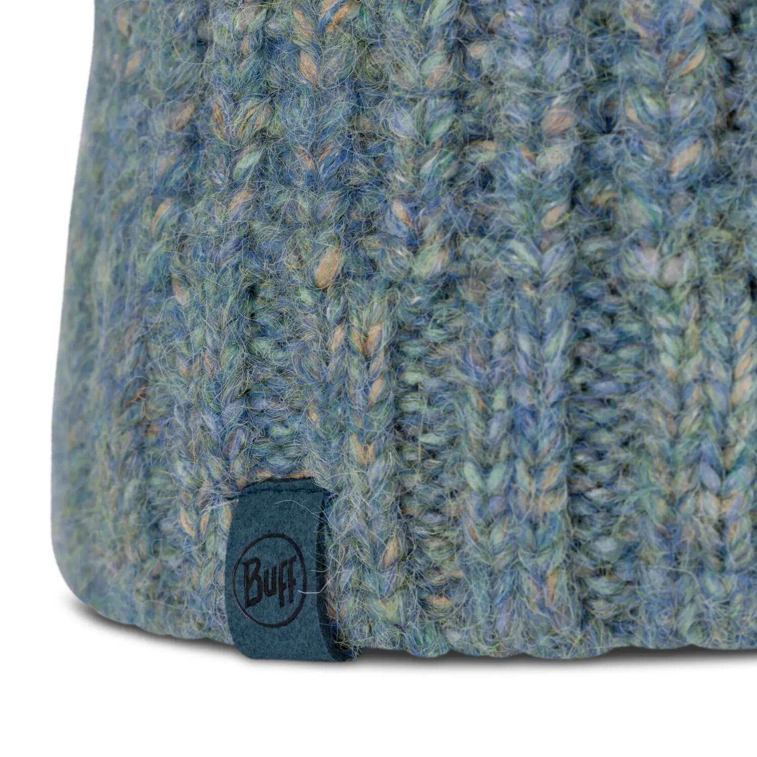 Bonnet Knitted & Fleece Band Femme Buff Bleu TAILLE UNIQUE 2/5