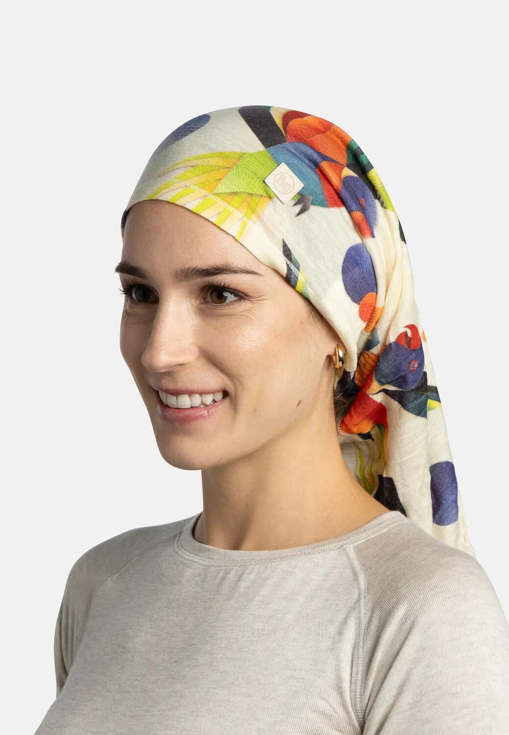 Merino Lightweight Prints Unisex Buff Blanche TAILLE UNIQUE 4/5