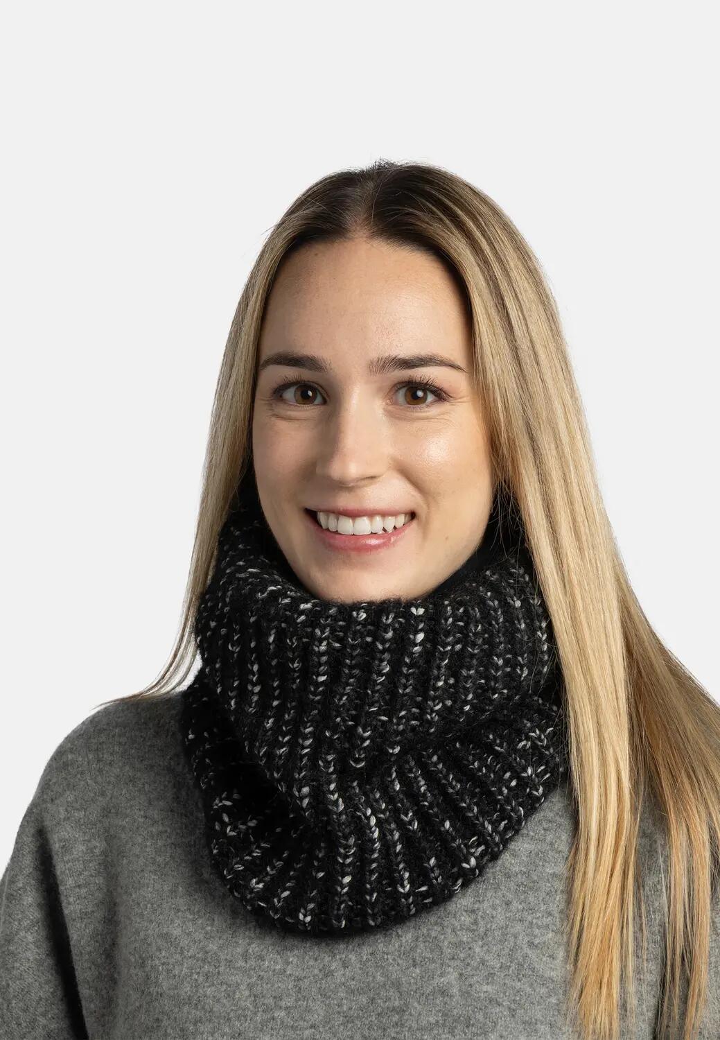 Cache-cou tricoté & Fleece Unisex Buff Noir TAILLE UNIQUE 3/5