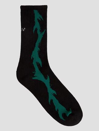 Chaussettes - Skate - Adulte - Crew Thorn - Vert forêt/noir