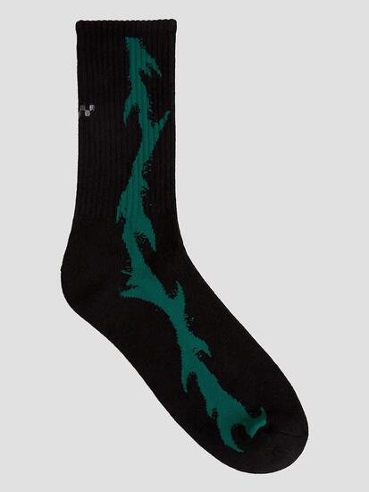Chaussettes - Skate - Adulte - Crew Thorn - Vert forêt/noir