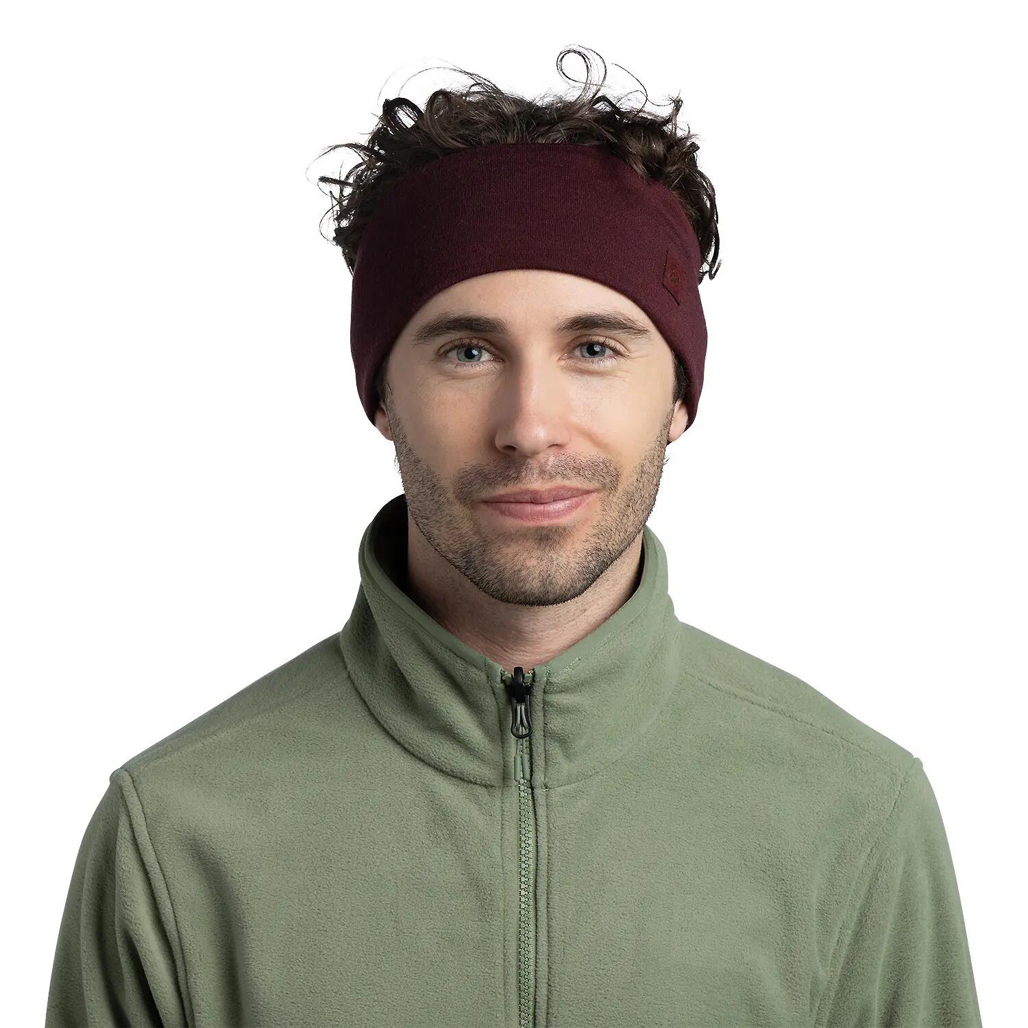 Cinta Merino Heavyweight Unisex Buff Rojo ÚNICA 2/5