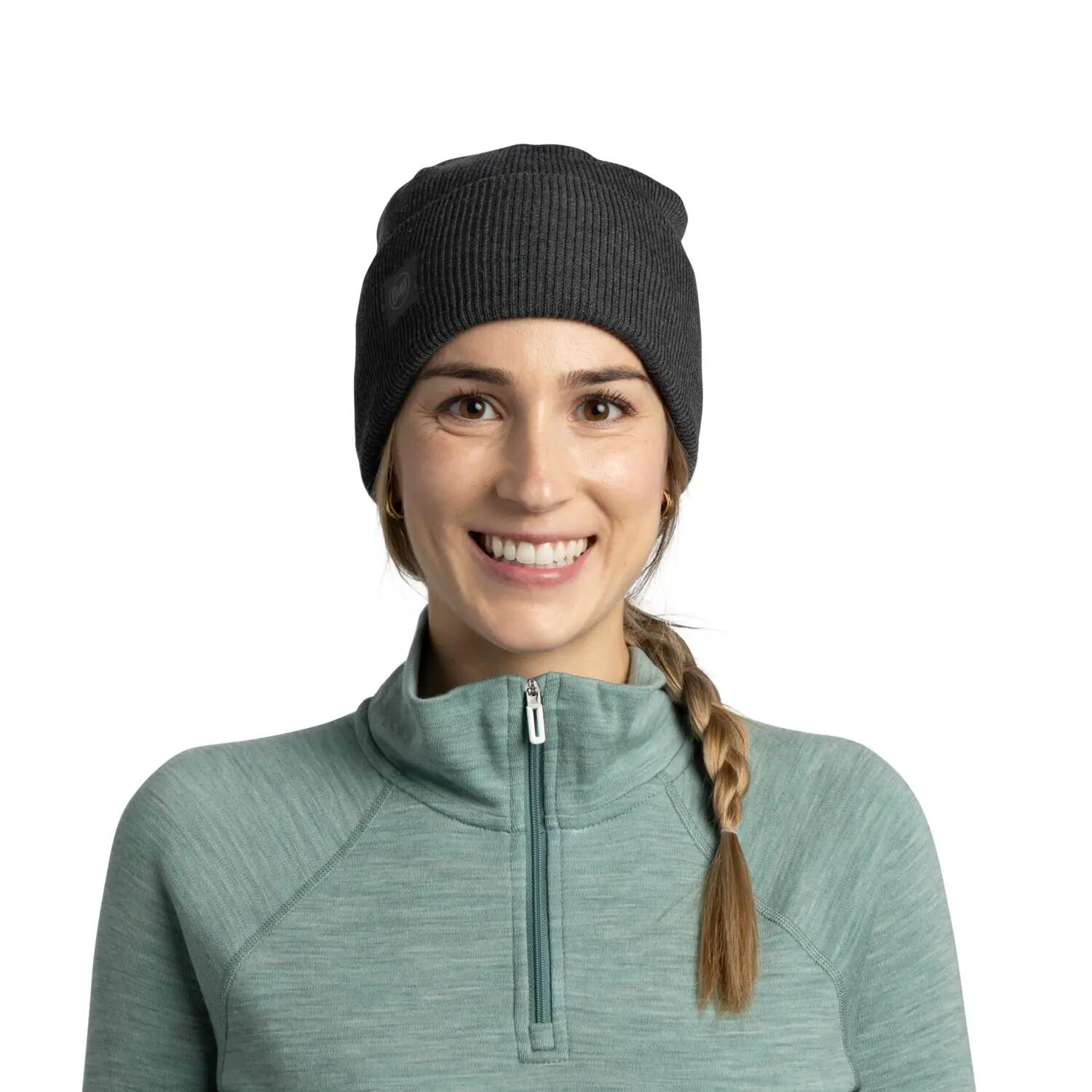 Bonnet Crossknit Unisex Buff Gris TAILLE UNIQUE 3/5