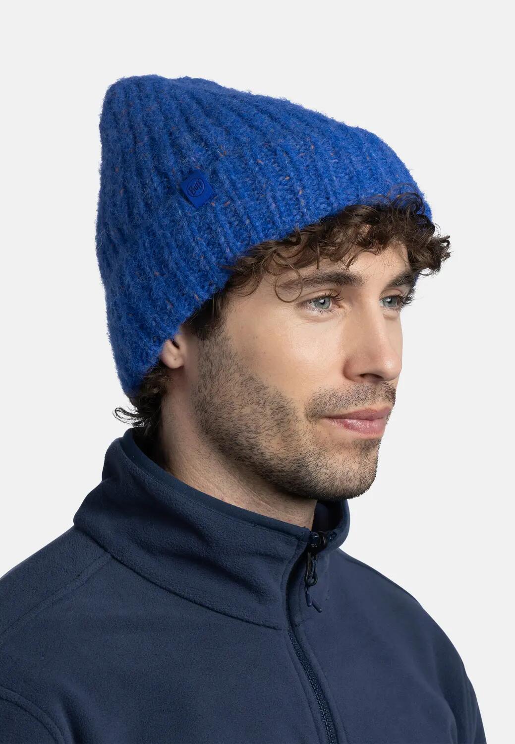 Bonnet Knitted & Fleece Band Femme Buff Bleu TAILLE UNIQUE 4/5