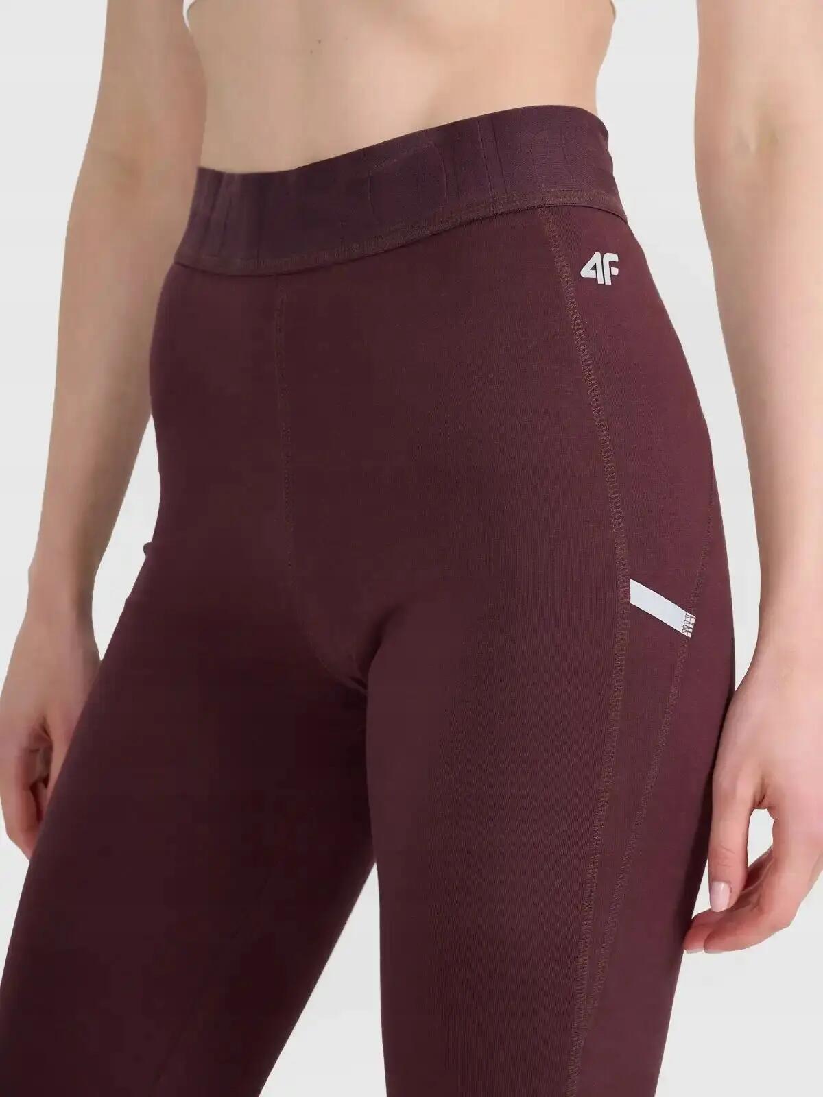 LEGGINSY DAMSKIE 4F DŁUGIE SPORTOWE NA SIŁOWNIĘ KOLOR BRĄZOWY 7/14