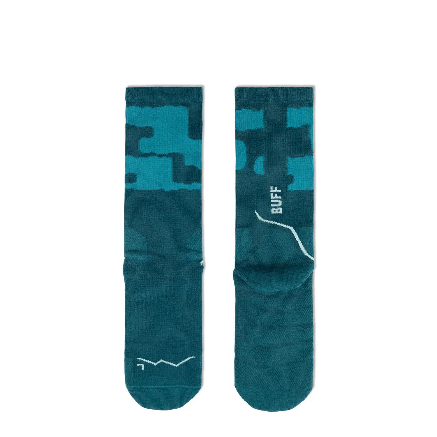 Calcetines MW lana merino caña alta Unisex Buff Verde S 3/4