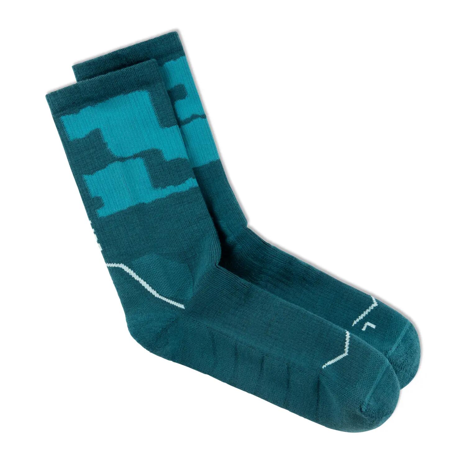 Calcetines MW lana merino caña alta Unisex Buff Verde S 2/4