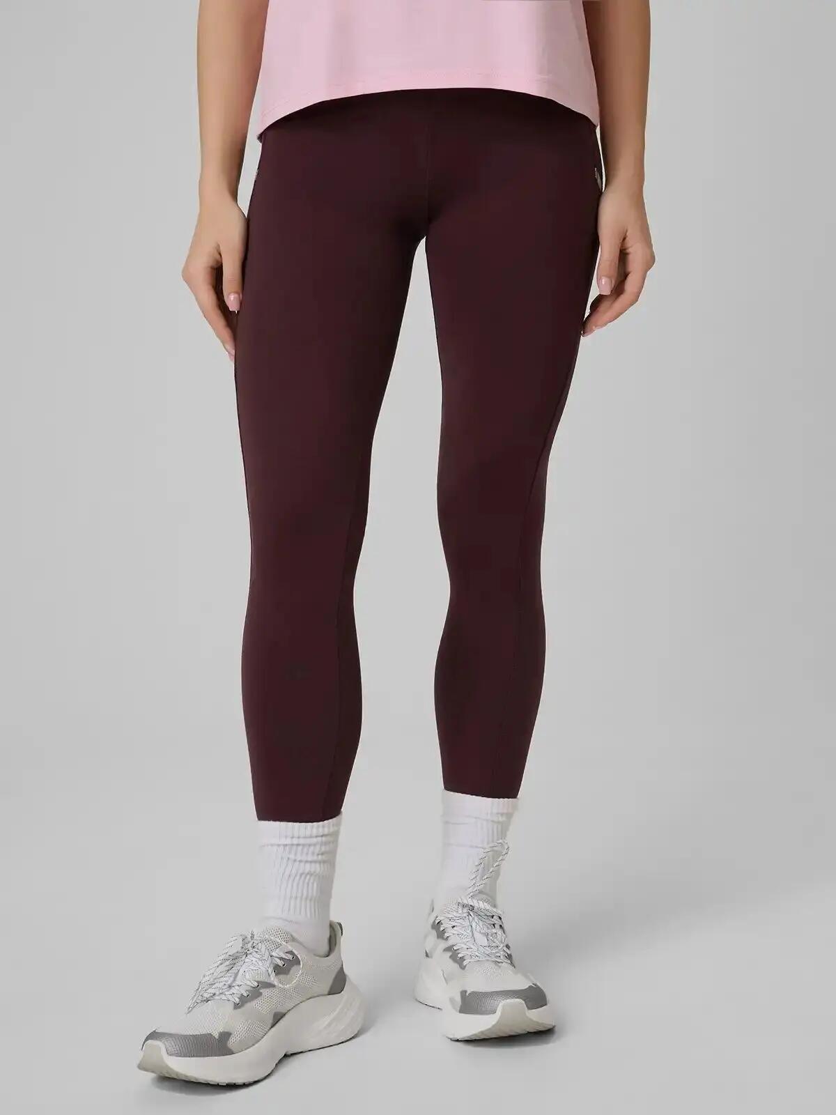 LEGGINSY DAMSKIE 4F DŁUGIE SPORTOWE NA SIŁOWNIĘ KOLOR BRĄZOWY 5/14