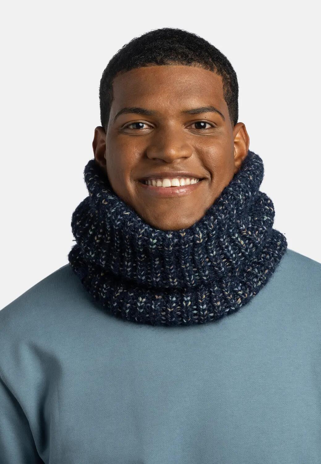Cache-cou tricoté & Fleece Unisex Buff Bleu foncé TAILLE UNIQUE 3/5
