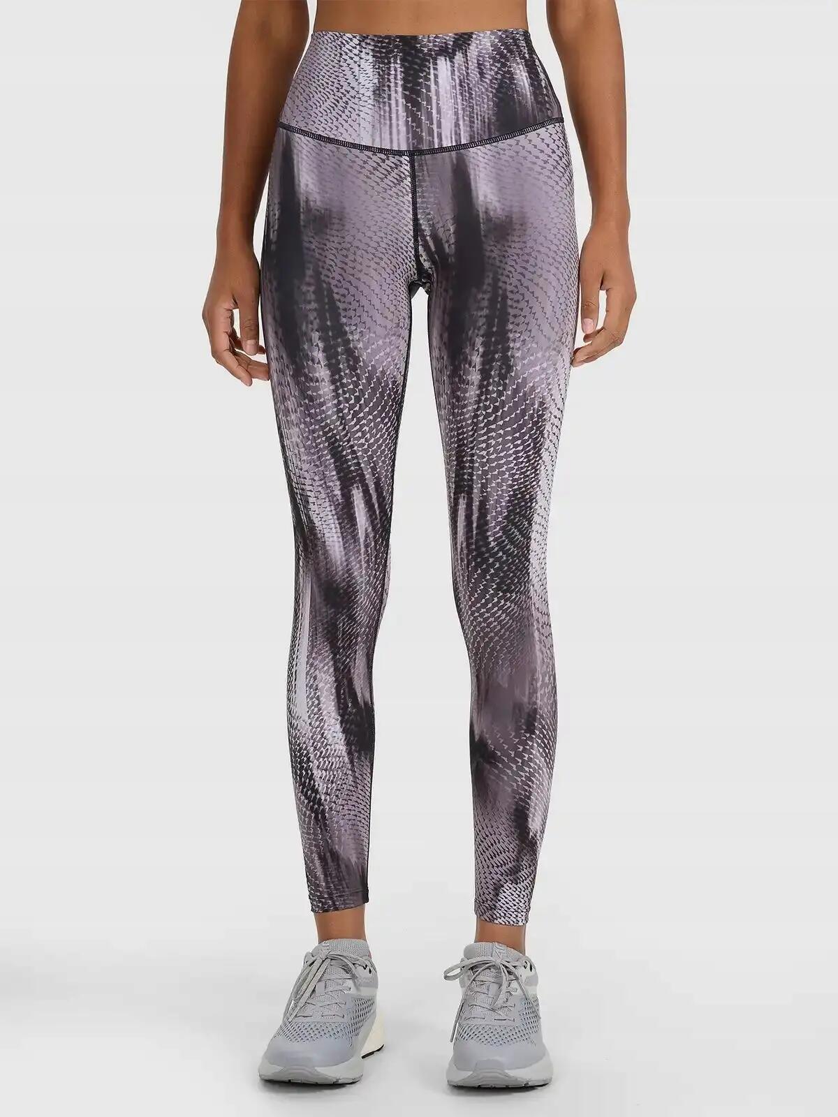 LEGGINSY DAMSKIE 4F TRENINGOWE SZYBKOSCHNĄCE Z WYSOKIM STANEM KOLOR SZARY 2/12