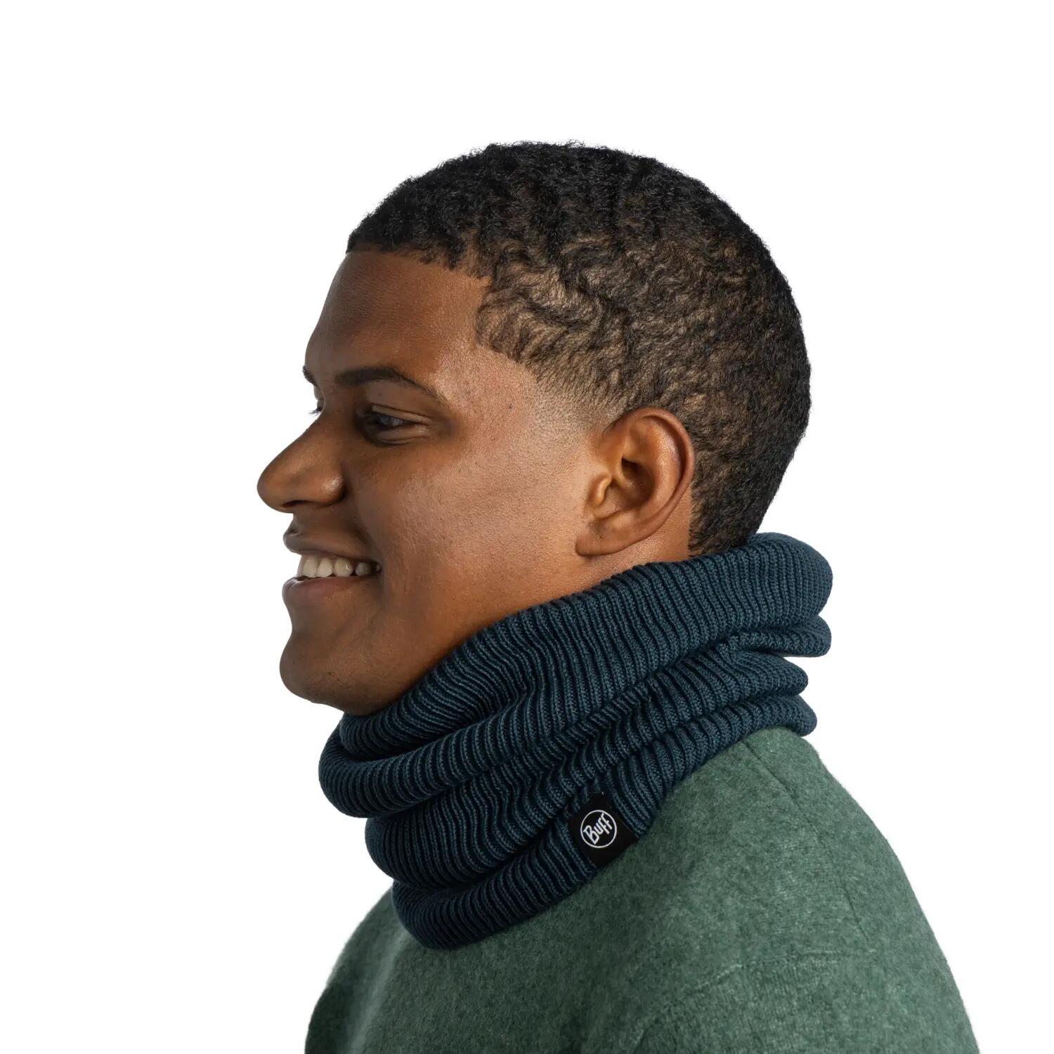 Cache-cou tricoté & Fleece Unisex Buff Bleu TAILLE UNIQUE 4/5