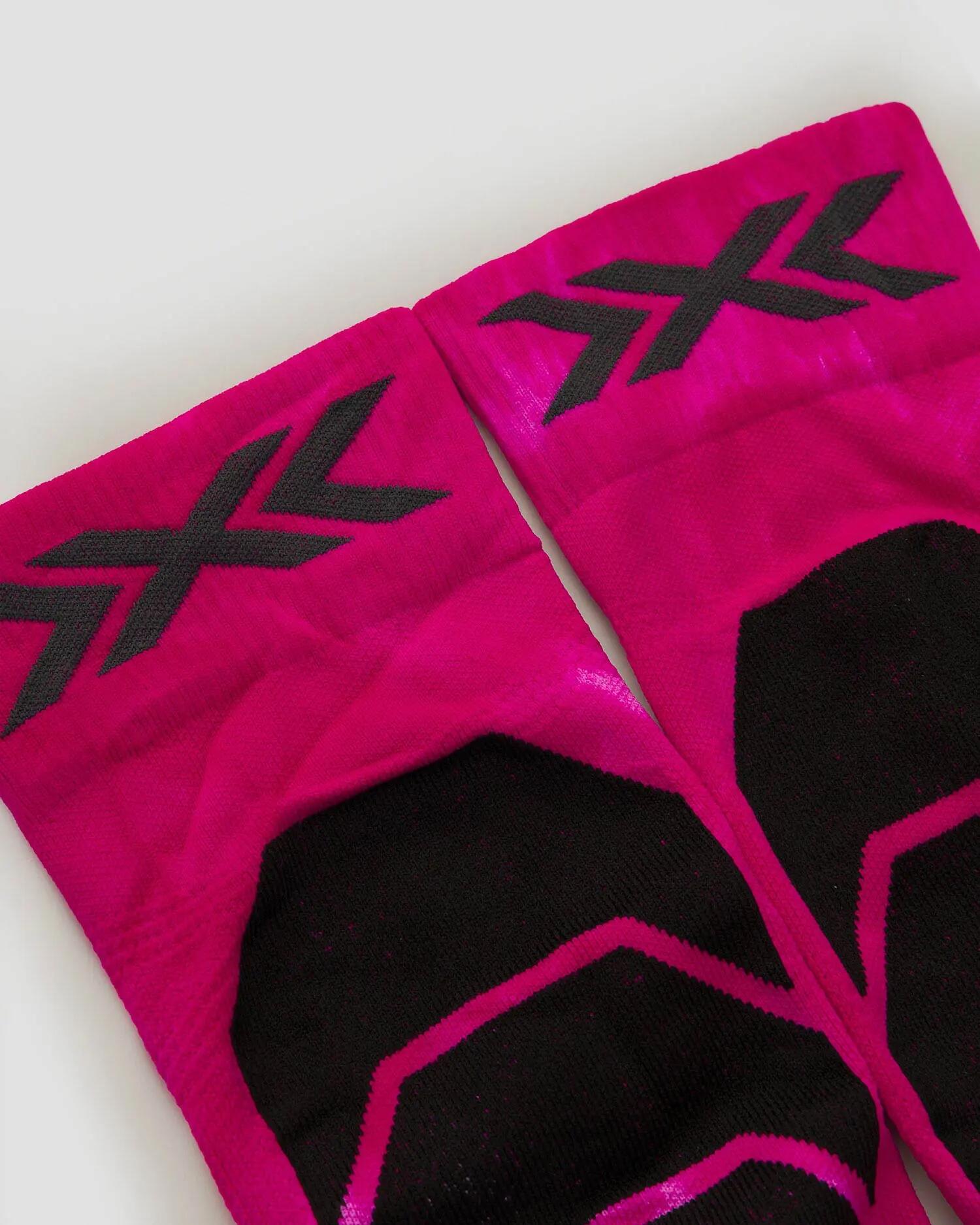 Skarpety unisex X-Socks Ski Expert Wild Otc Tiedye Black/Fluo Pink B143 2/2