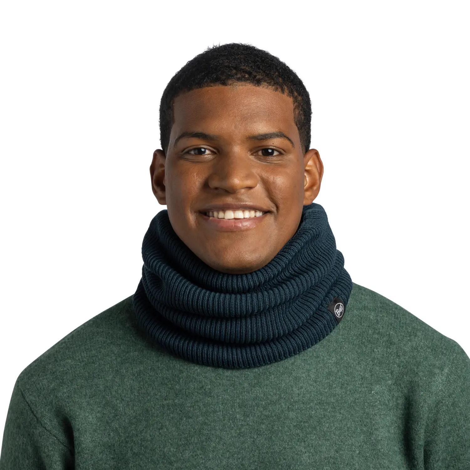Cache-cou tricoté & Fleece Unisex Buff Bleu TAILLE UNIQUE 3/5