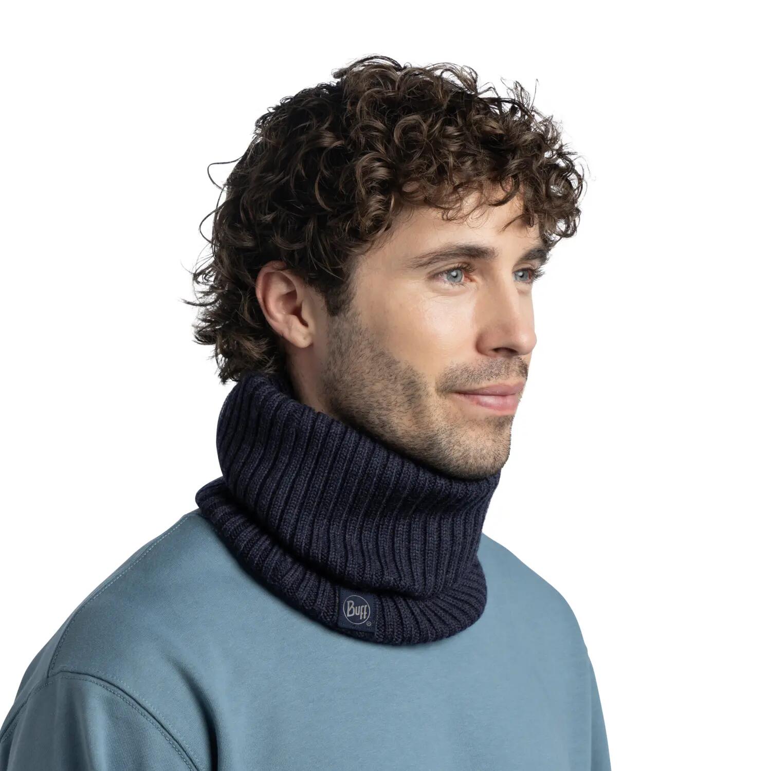 Cache-cou tricoté Unisex Buff Bleu foncé TAILLE UNIQUE 4/5