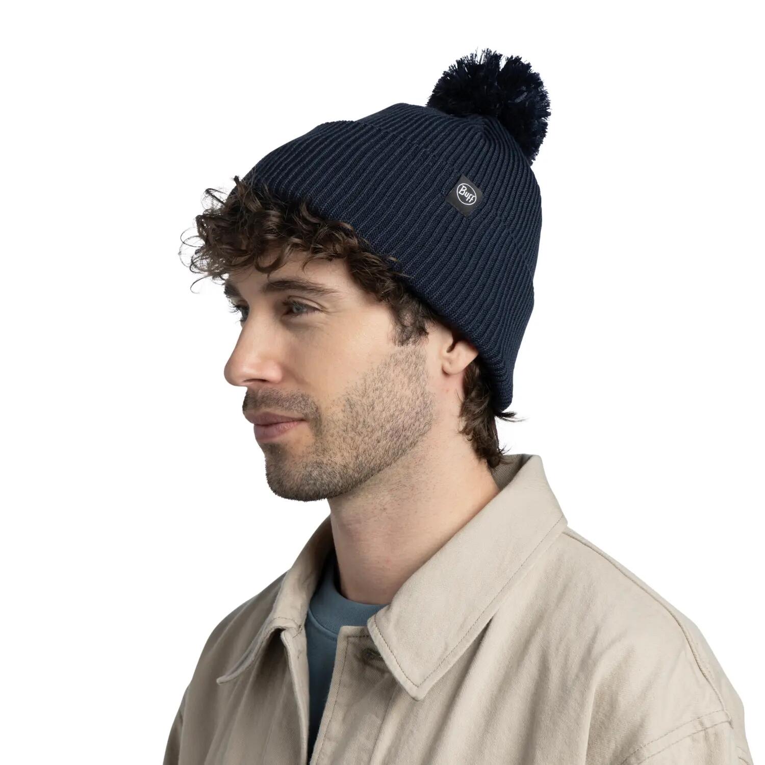 Bonnet tricoté Unisex Buff Bleu foncé TAILLE UNIQUE 4/5