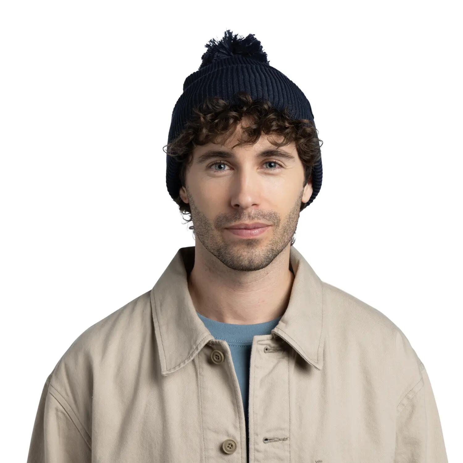 Bonnet tricoté Unisex Buff Bleu foncé TAILLE UNIQUE 3/5