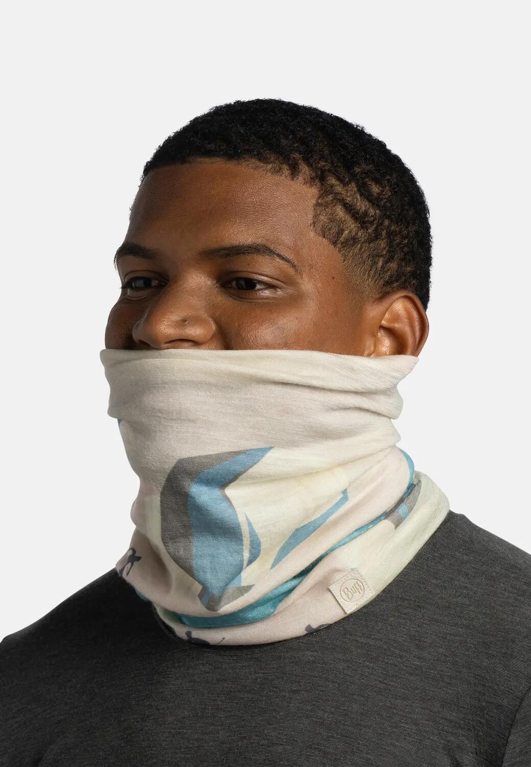 Merino Lightweight Prints Unisex Buff Gris TAILLE UNIQUE 4/5