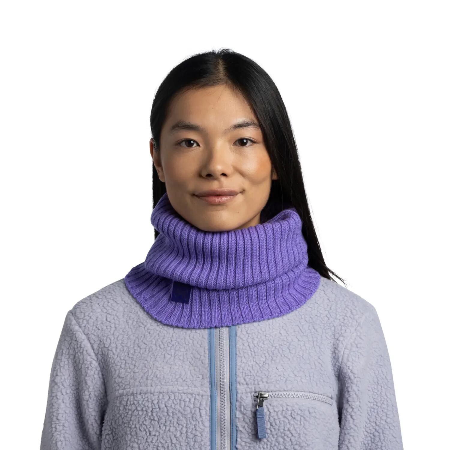 Cache-cou tricoté Unisex Buff Violet TAILLE UNIQUE 3/5