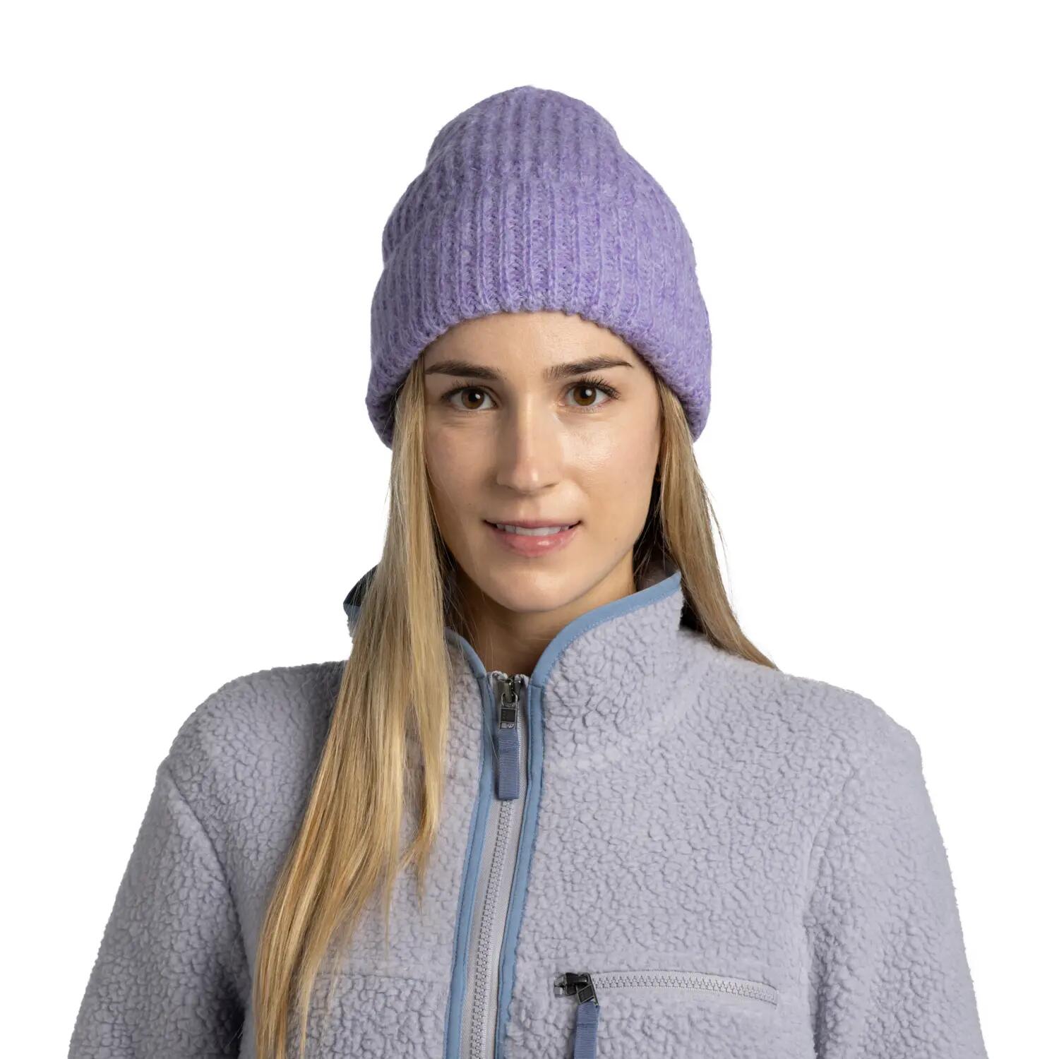 Bonnet tricoté Unisex Buff Violet TAILLE UNIQUE 3/5