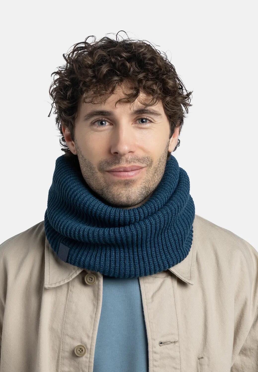 Cache-cou tricoté & Fleece Unisex Buff Bleu TAILLE UNIQUE 3/5