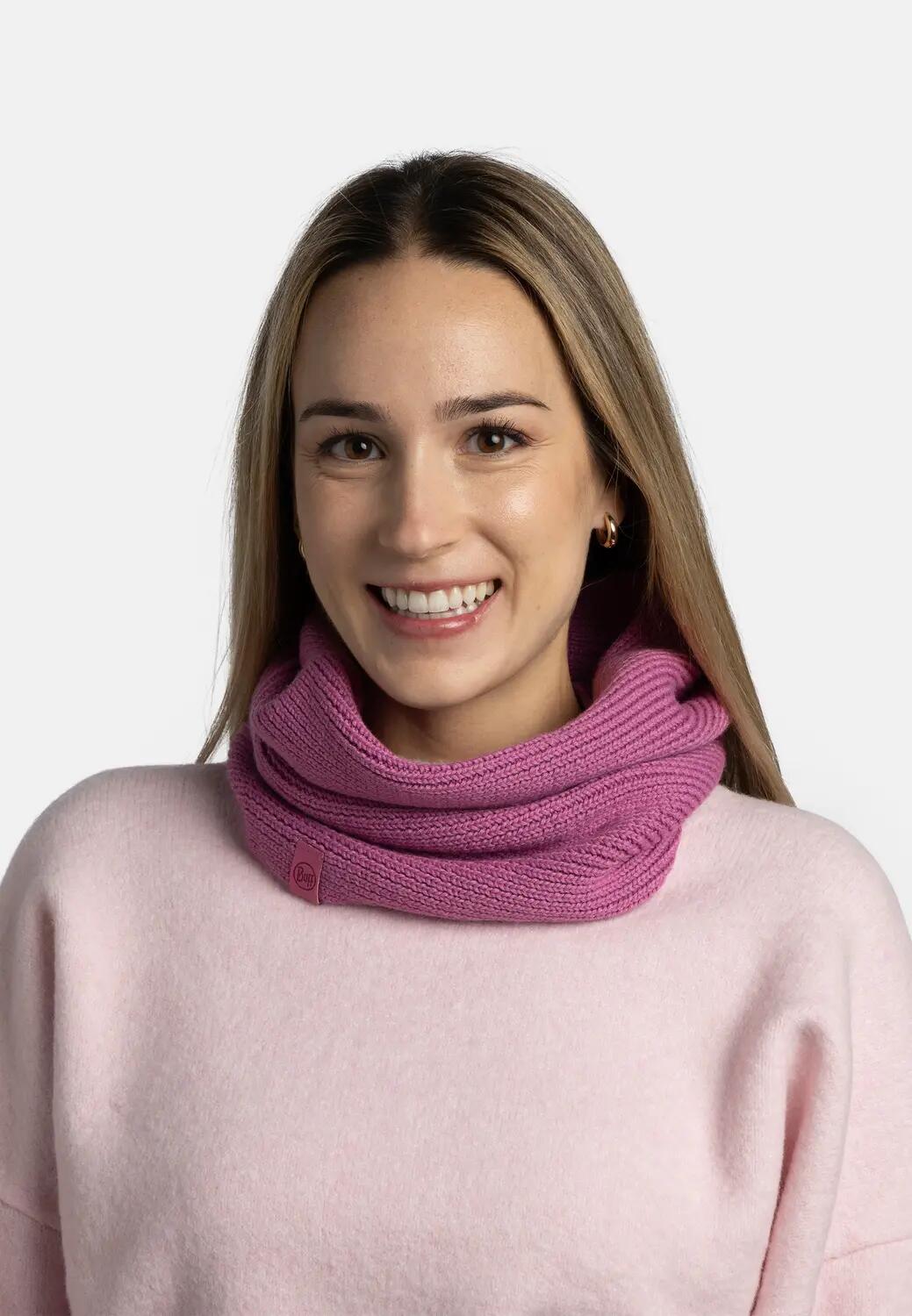 Cache-cou tricoté Unisex Buff Violet TAILLE UNIQUE 3/5