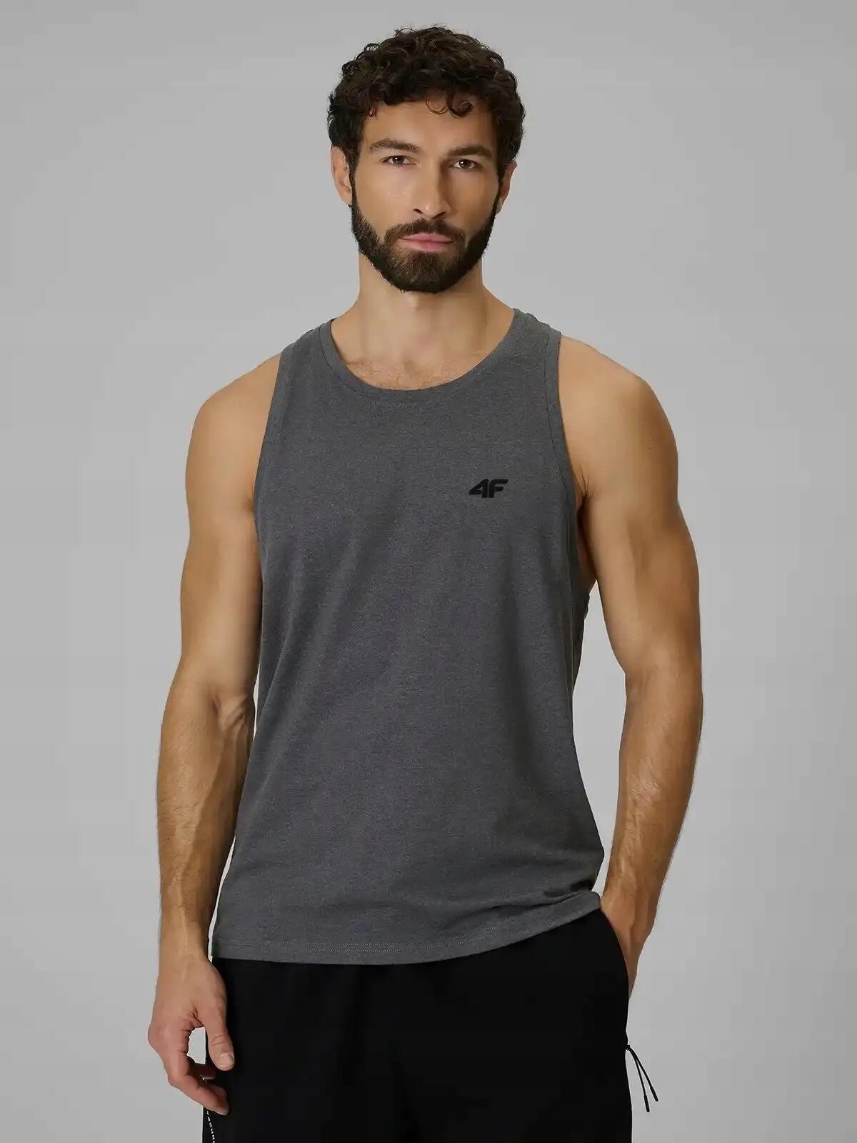 KOSZULKA MĘSKA 4F T-SHIRT NA RAMIĄCZKA BEZ RĘKAWÓW M307 S SS26 4/10