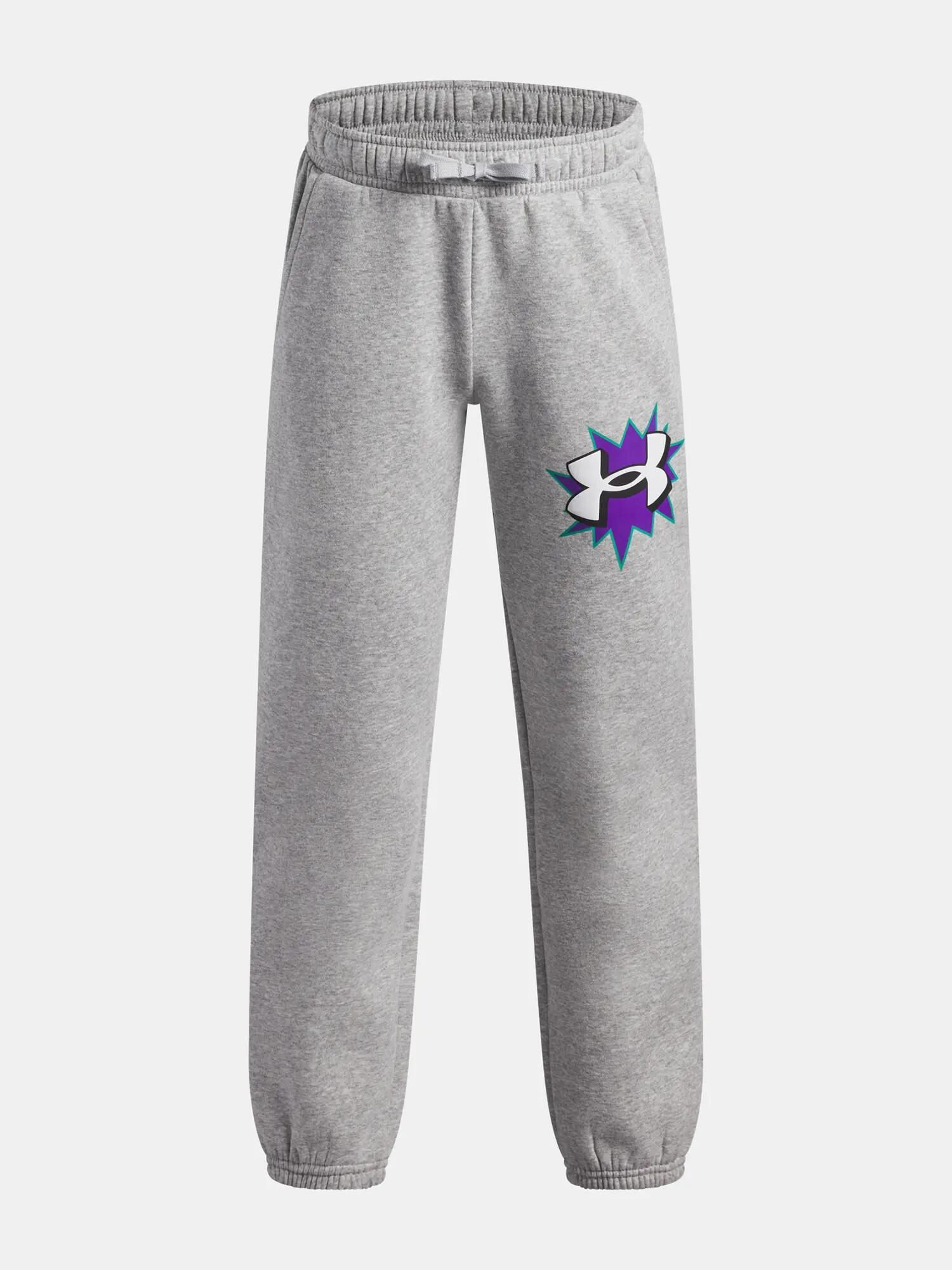 Fiú Under Armour UA B RIVAL FLC GRAPHICS JGR melegítőnadrág 3/5